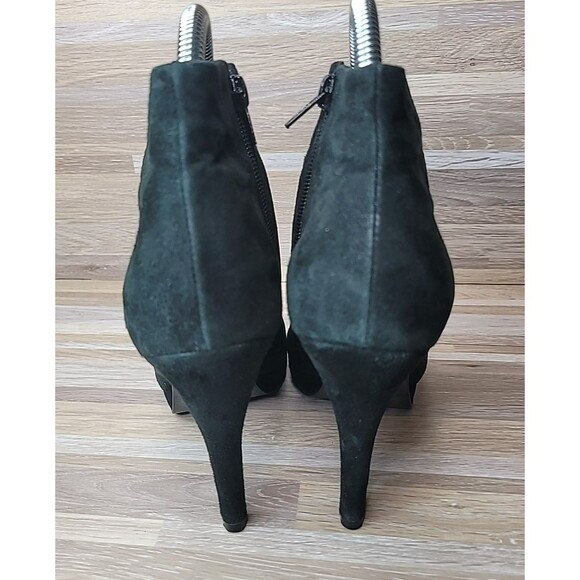 Steve Madden Survey Ankle Boots Black Suede‎ Platform Point Toe Womens Size 7 - Picture 10 of 14